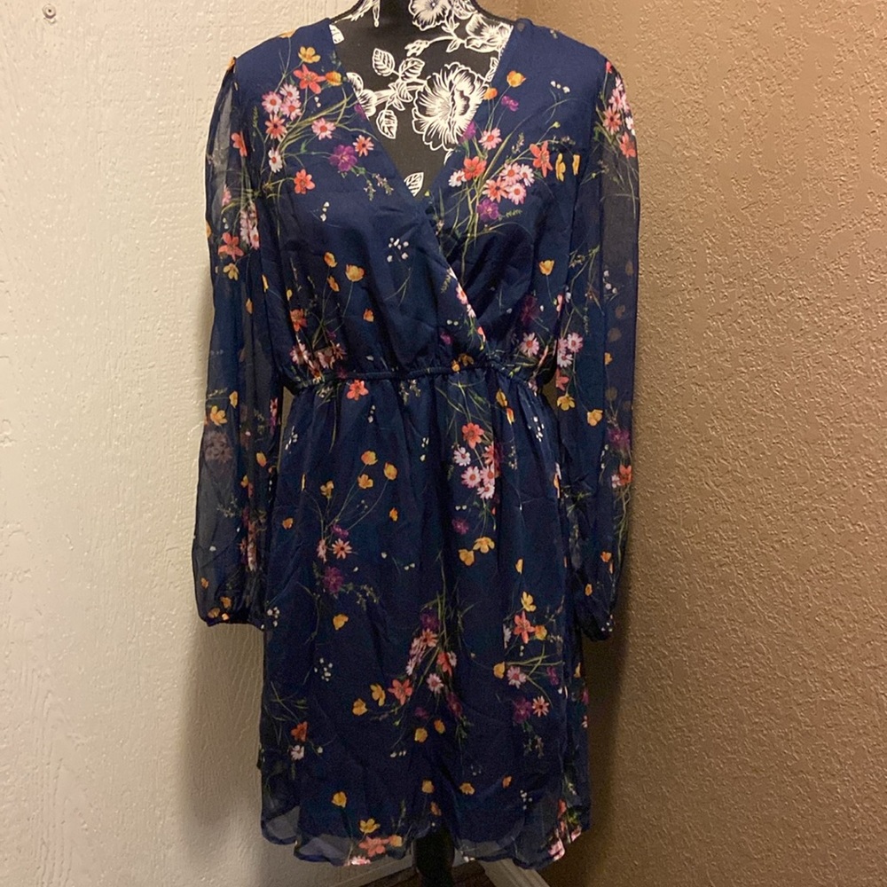 NWT Cupshe floral print chiffon A-line mini dress - Picture 5 of 12